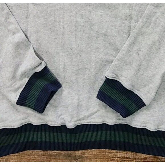 NWT Knowledge Cotton Apparel Full Zip Sweatshirt Mens M Gray Baseball Collar - Picture 9 of 11